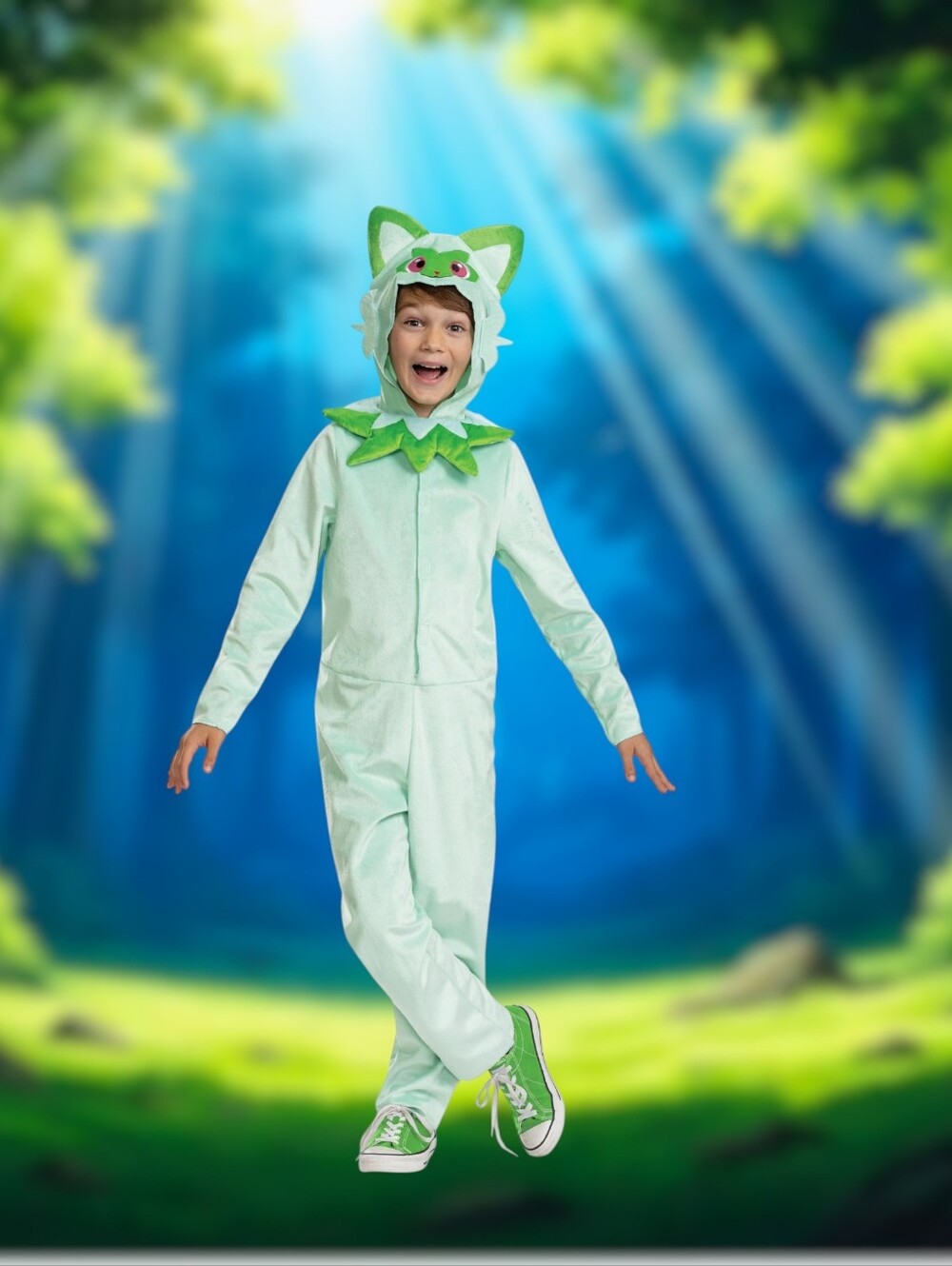 Kid's Official Pokemon Hooded Jumpsuit Costume by Disguise, M